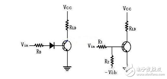 三極管開(kāi)關(guān)電路改進(jìn)接法電路圖