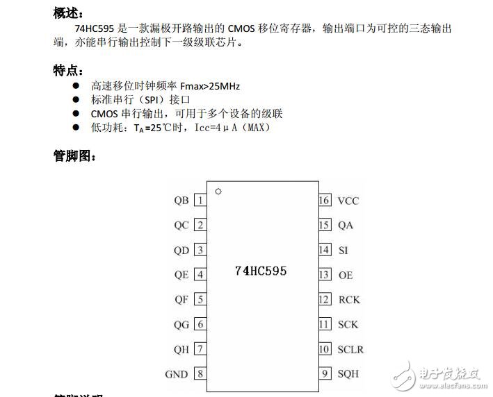 74HC595的中文版資料