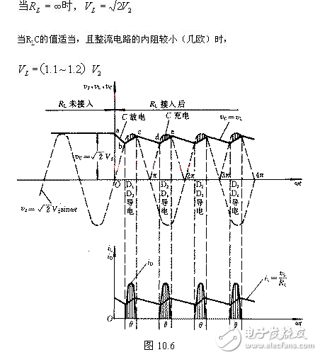 電感器兩端的電流不能突變的特點，把電感器與負載串聯(lián)起來，以達到使輸出電流平滑的目的。從能量的觀點看，當電源提供的電流增大（由電源電壓增加www.8 t tt8. com引起）時，電感器L把能量存儲起來；而當電流減小時，又把能量釋放出來，使負載電流平滑，8ttt8電感L有平波作用