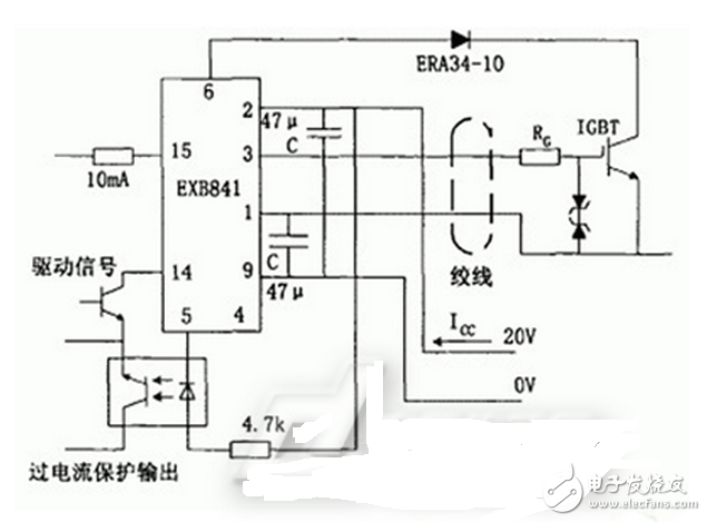 M57959L/M57962L厚膜驅動電路采用雙電源（+15V，-10V）供電，輸出負偏壓為-10V，輸入輸出電平與TTL電平兼容，配有短路/過載保護和封閉性短路保護功能，同時具有延時保護特性。其分別適合于驅動1200V/100A、600V/200A和1200V/400A、600V/600A及其以下的IGBT.M57959L/M57962L在驅動中小功率的IGBT時，驅動效果和各項性能表現優良，但當其工作在高頻下時，其脈沖前后沿變的較差，即信號的最大傳輸寬度受到限制。且厚膜內部采用印刷電路板設計，散熱不是很好，容易因過熱造成內部器件的燒毀。