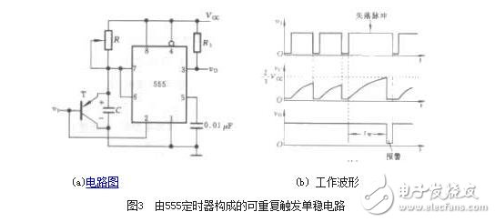 由555定時器組成的單穩態觸發器