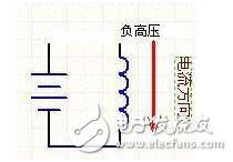 下面是正壓發生器，你不停地扳動開關，從輸入處可以得到無窮高的正電壓。電壓到底升到多高，取決于你在二極管的另一端接了什么東西讓電流有處可去。如果什么也不接，電流就無處可去，于是電壓會升到足夠高，將開關擊穿，能量以熱的形式消耗掉。