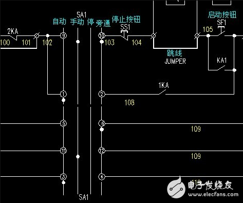 轉換開關原理圖_轉換開關接線圖及接法_手自動轉換開關接線圖