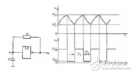 施密特觸發器的作用_施密特觸發器的應用_用TTL門構成的施密特觸發器