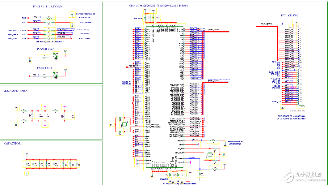 STM32F407ZGT核心板原理圖