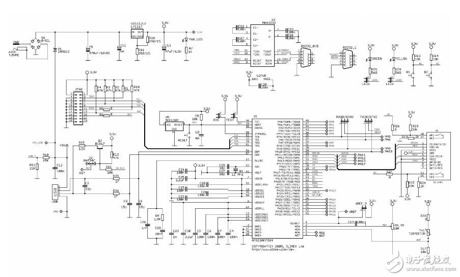 AT91SAM7S64開發板代碼及電路圖