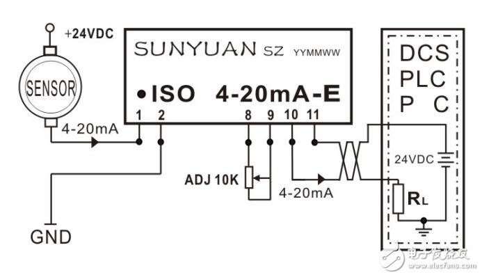 基于ISOS 4-20mA-E 系列電流環有源負載的典型應用