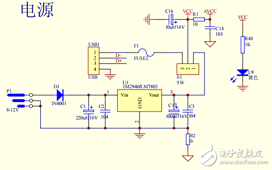 基于AVR-atmega128開發板原理圖