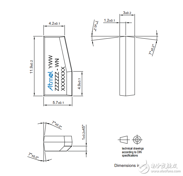 ata5577m1330c-ppmy讀/寫LF RFID識別應答器125khz數據表