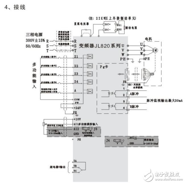 基于JL820變頻器功能及接線