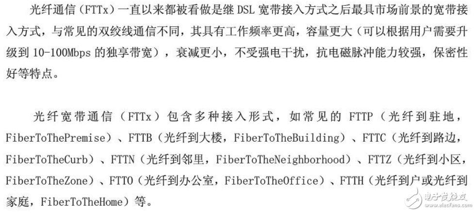FTTH技術標準與高速光纖到戶接入的全解析