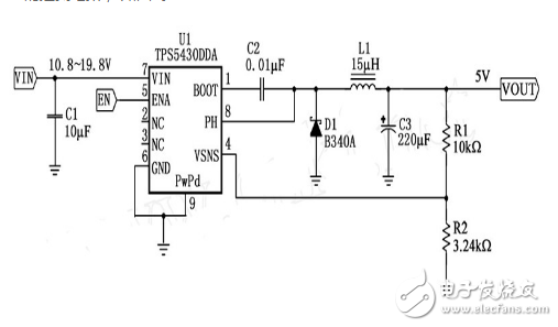 tps5430芯片封裝及應用電路