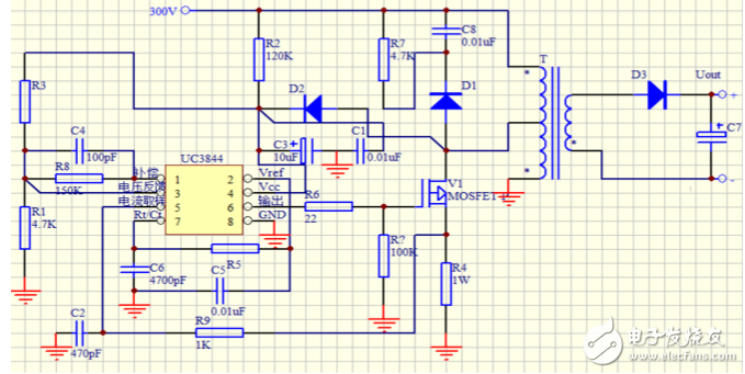 uc3844中文資料匯總（uc3844引腳圖及功能_工作原理及應(yīng)用電路）