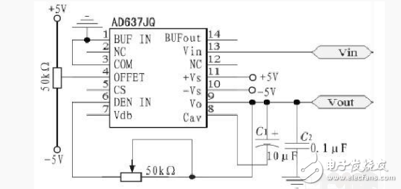 ad637有效值檢測電路