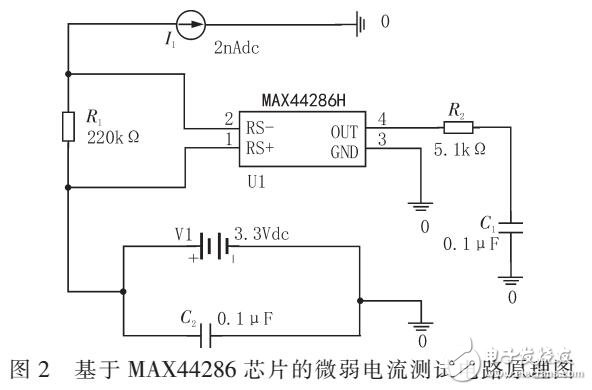 基于運算放大器的微弱電流測量電路