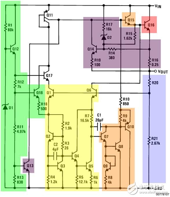 LM7805電壓調(diào)節(jié)器的工作原理