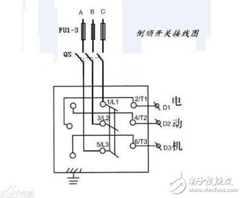 380v倒順開關接線圖分析