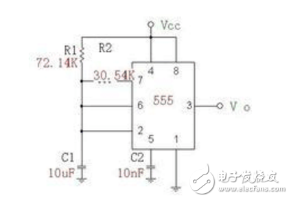 怎么利用555定時器產生1hz脈沖的方波發生器