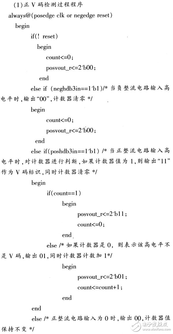 基于Verilog HDL語言設(shè)計用于數(shù)字通信系統(tǒng)中的HDB3編解碼器