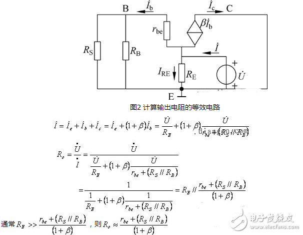 共集放大電路輸出電阻的計算方法