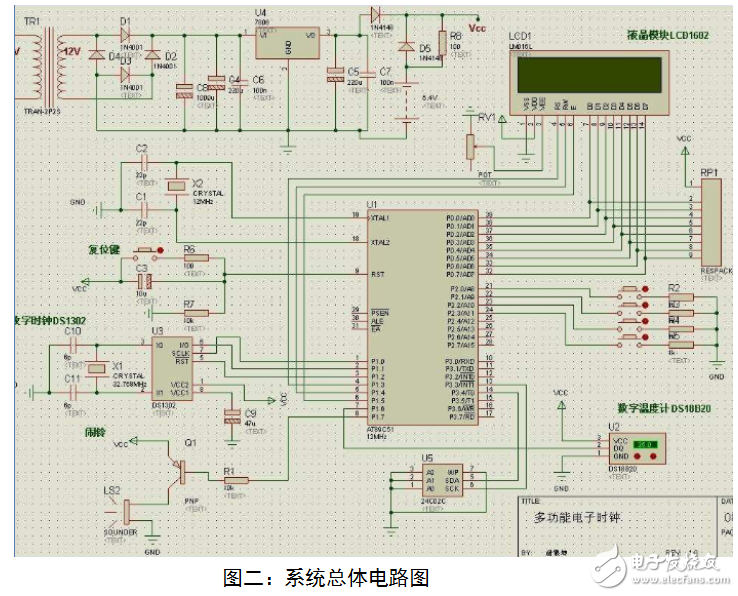 基于STC89C51多功能數字時鐘系統的設計與實現