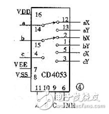 模擬開關(guān)CD4053在單片機中的應(yīng)用