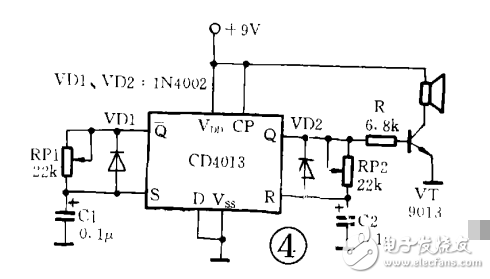 cd4013無穩態工作方式及無穩態電路應用