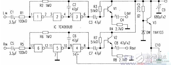 基于CD4069的放大電路設計