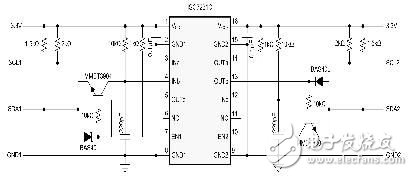 圖 6 單主機應用隔離式I2C總線接口