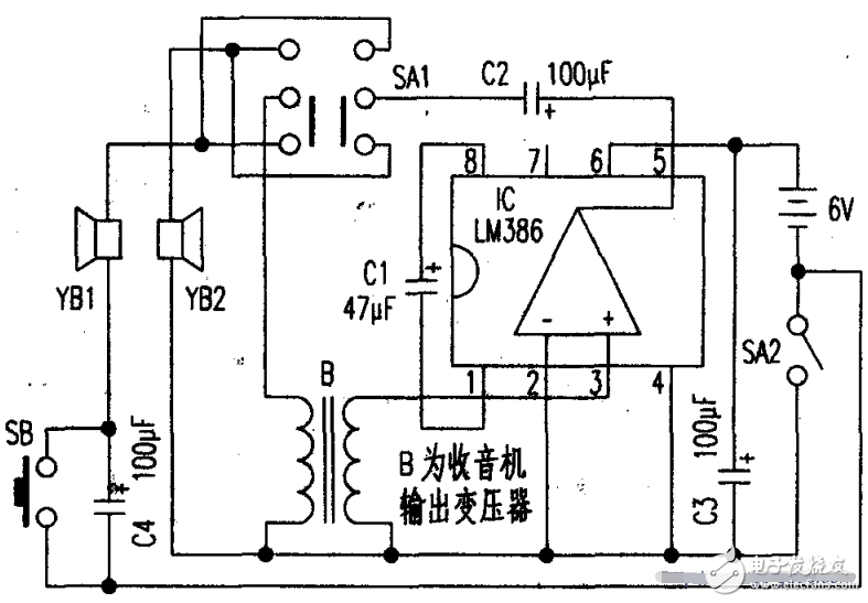 基于LM386的雙向呼叫有線對講電話的設計與實現