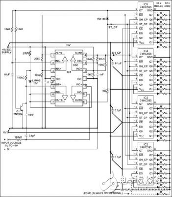 基于ic產生溫度計式電壓指示的電路