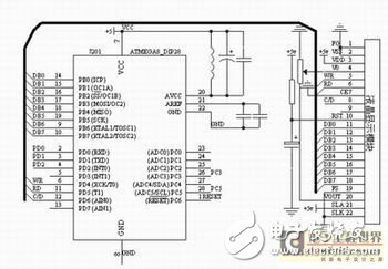 圖5 主控及液晶顯示模塊電路圖