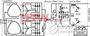 圖3采用變壓器方式的串聯直流有源電力濾波器