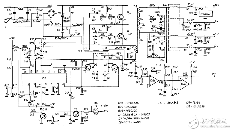 TL494工作原理圖解（引腳功能_內部結構_參數及開關電源電路）