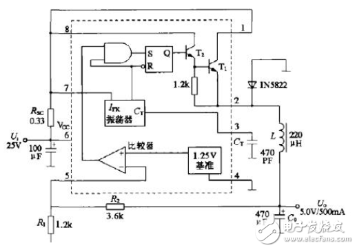 mc34063的工作原理詳解（含mc34063引腳圖及功能_內部結構_特性參數及應用電路）