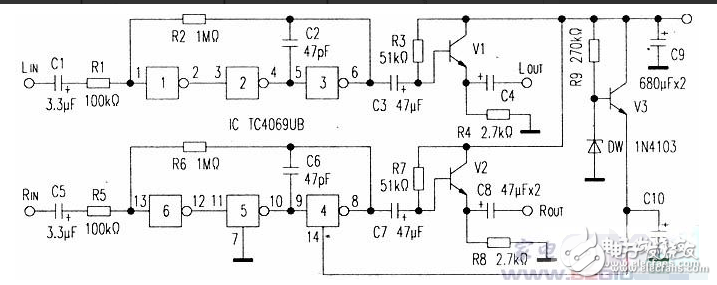 cd4069中文資料詳解（cd4069引腳圖及功能_工作原理_內部結構及應用電路）