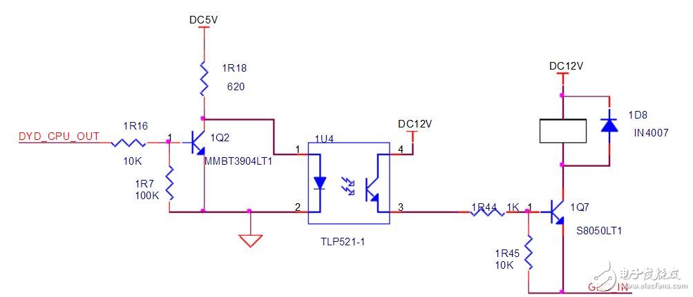 光耦驅動繼電器電路圖大全（光電耦合器/ULN2803 /開關電路）