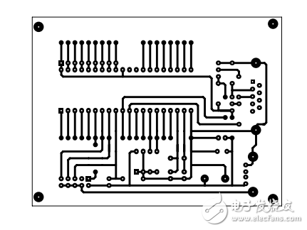 at89s52單片機最小系統(tǒng)底層PCB圖