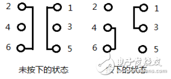 六腳開關引腳圖及功能定義