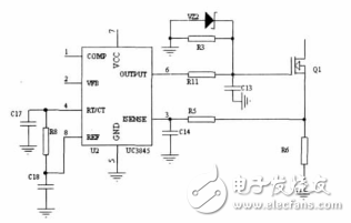 基于UC3845的單端反激DC/DC變換器