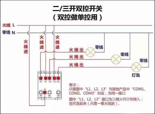 詳細(xì)圖片解析17種開關(guān)接線圖