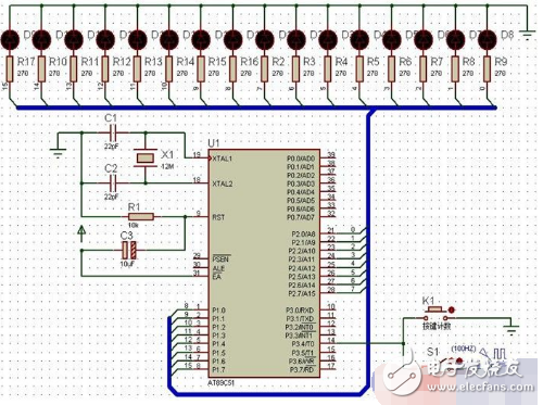 單片機C語言程序設計之T0控制LED實現二進制計數