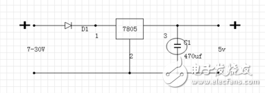 在7805穩(wěn)壓電路中電容該如何選擇？