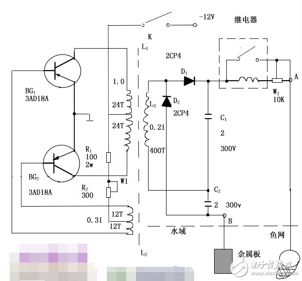 自制簡單電子超聲波捕魚機