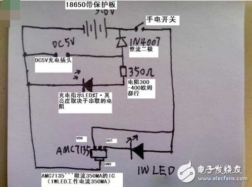 高亮LED手電筒的自制