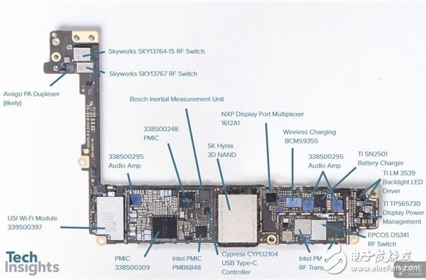 蘋果iPhone8 Plus專業拆解報告：X光照深入IC細節