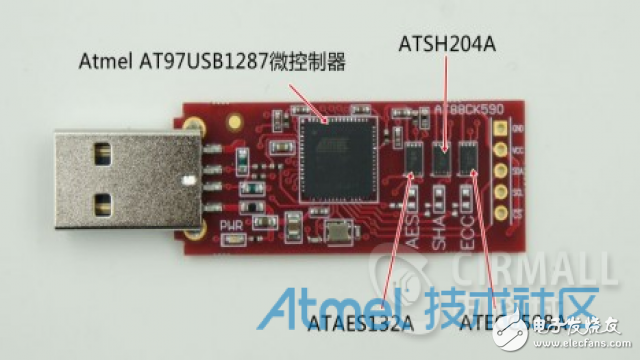 Atmel加密認證AT88CK490評估板電路詳解