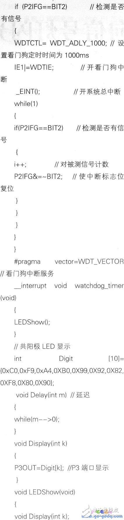 電子計(jì)數(shù)式頻率計(jì)原理 看門狗端口中斷實(shí)現(xiàn)計(jì)數(shù)電路功能
