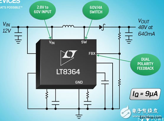 ADI 推出 Power by Linear 的 LT8364 該器件是一款電流模式、2MHz 升壓型 DC/DC 轉(zhuǎn)換器