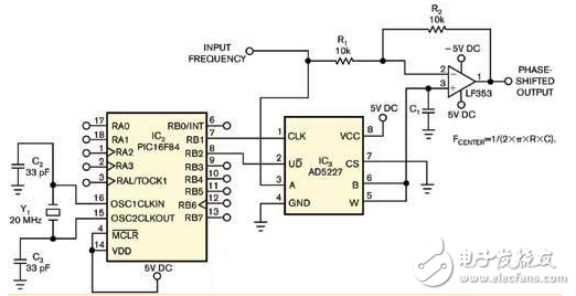 數字移相器的設計電路圖大全（移相電路/倍頻電路/AD5227 /鎖相環）